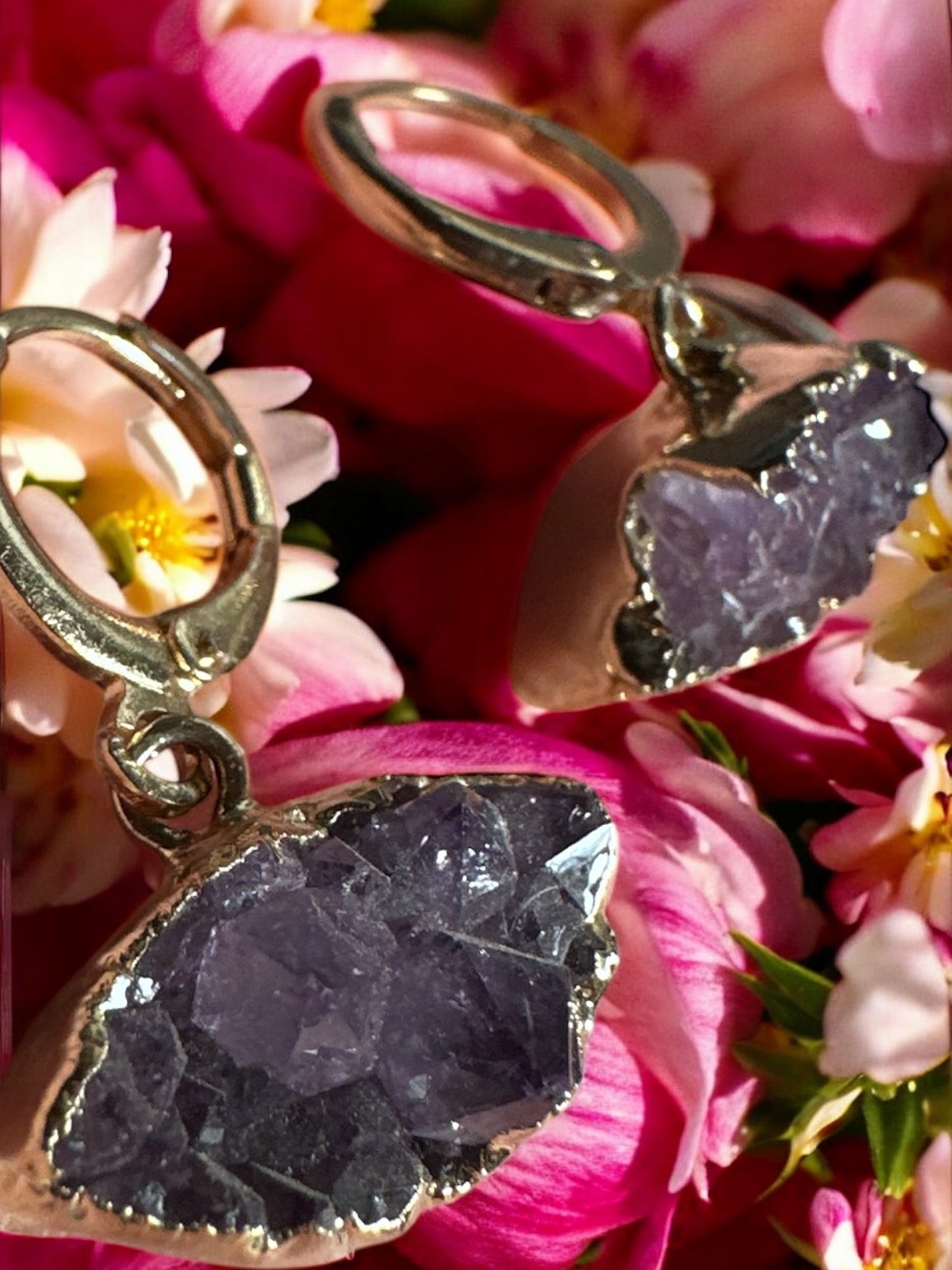 Divine Eye Amethyst Earrings