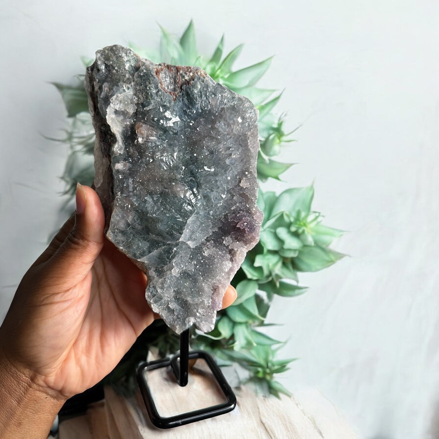 Raw Zeolite Cluster on Stand