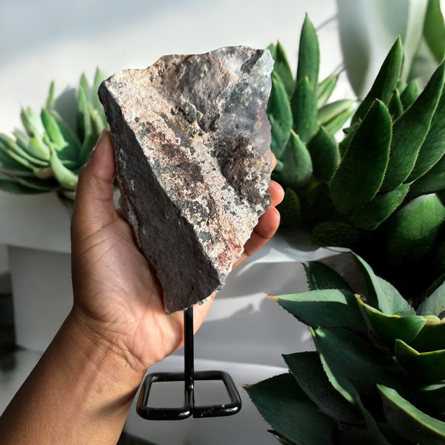 Raw Zeolite Cluster on Stand