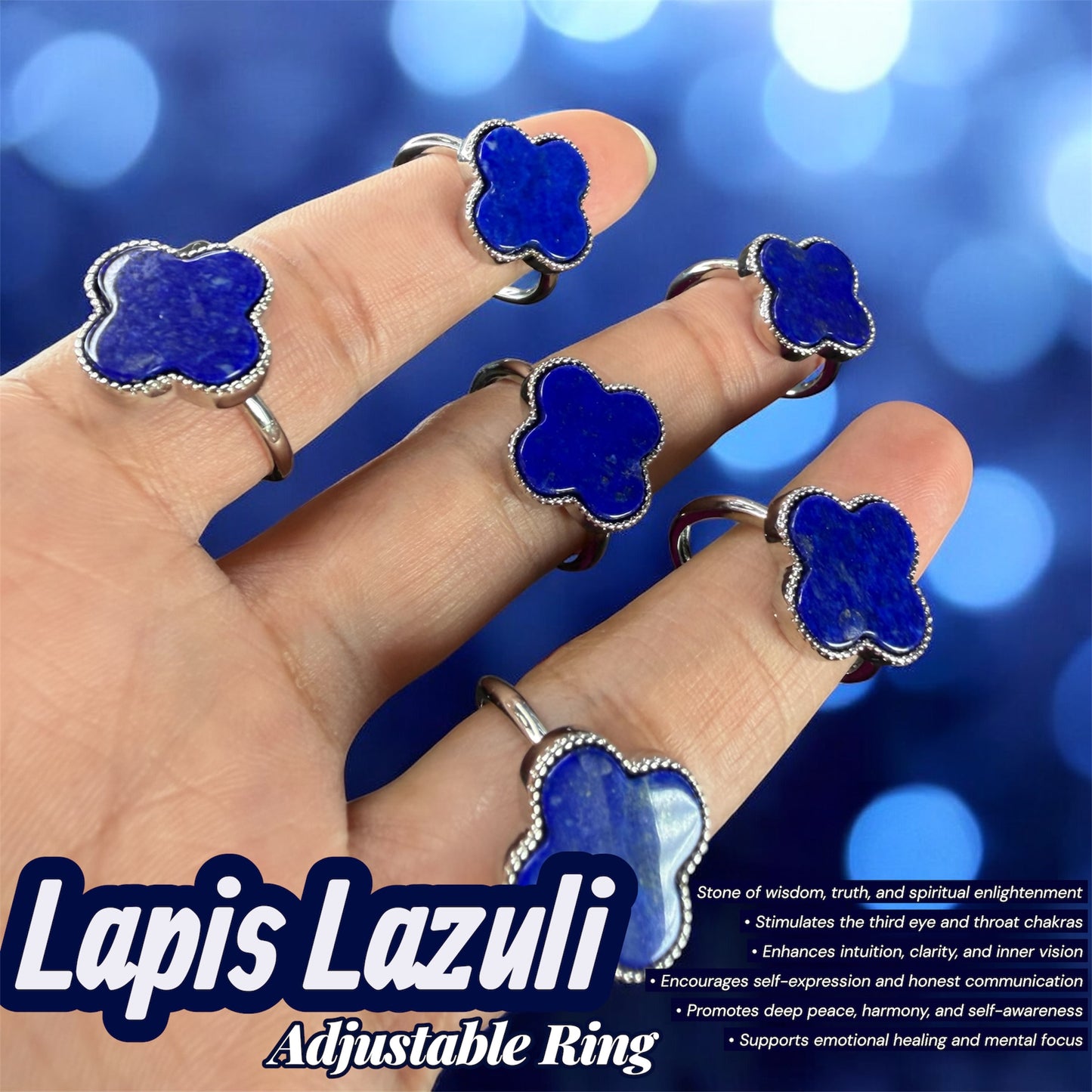 Lapis Lazuli Adjustable Ring