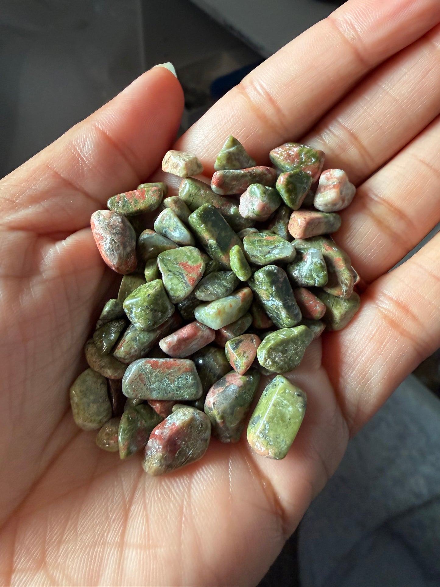 Unakite Jasper Chips 150g bag