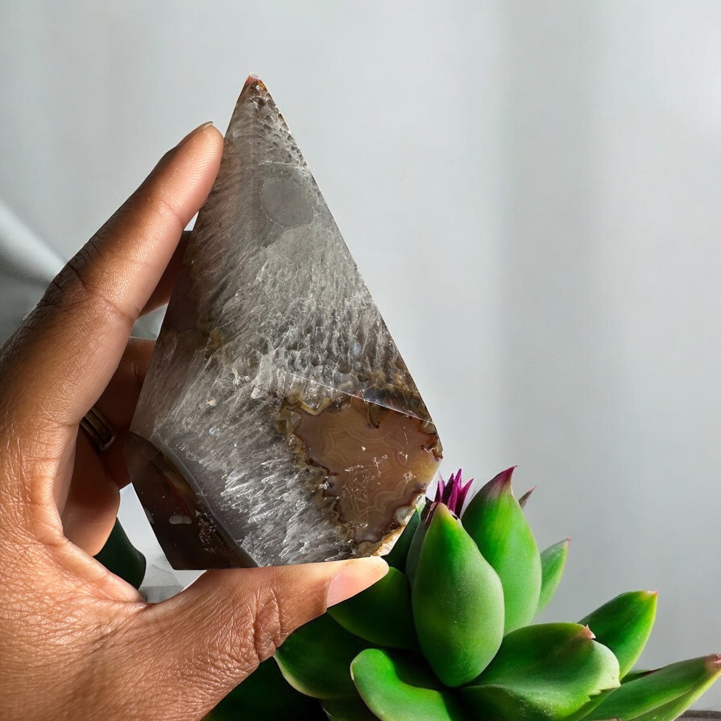 Druzy Agate Flame